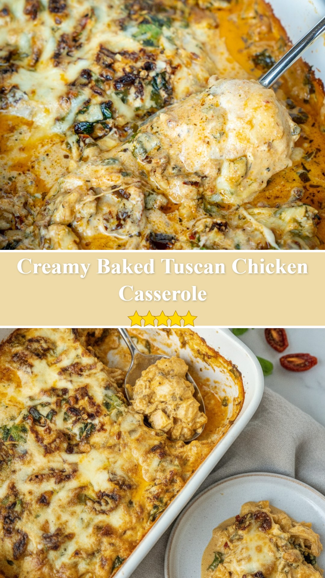 Baked Tuscan Chicken Casserole