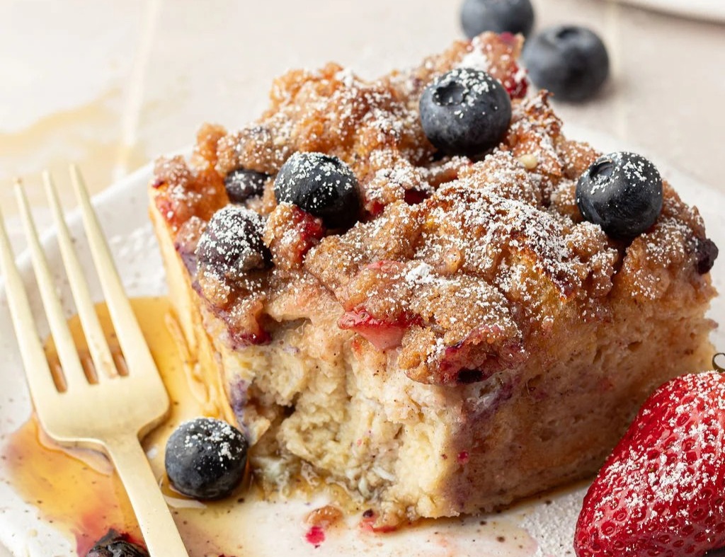 Berry French Toast Casserole suggested serving