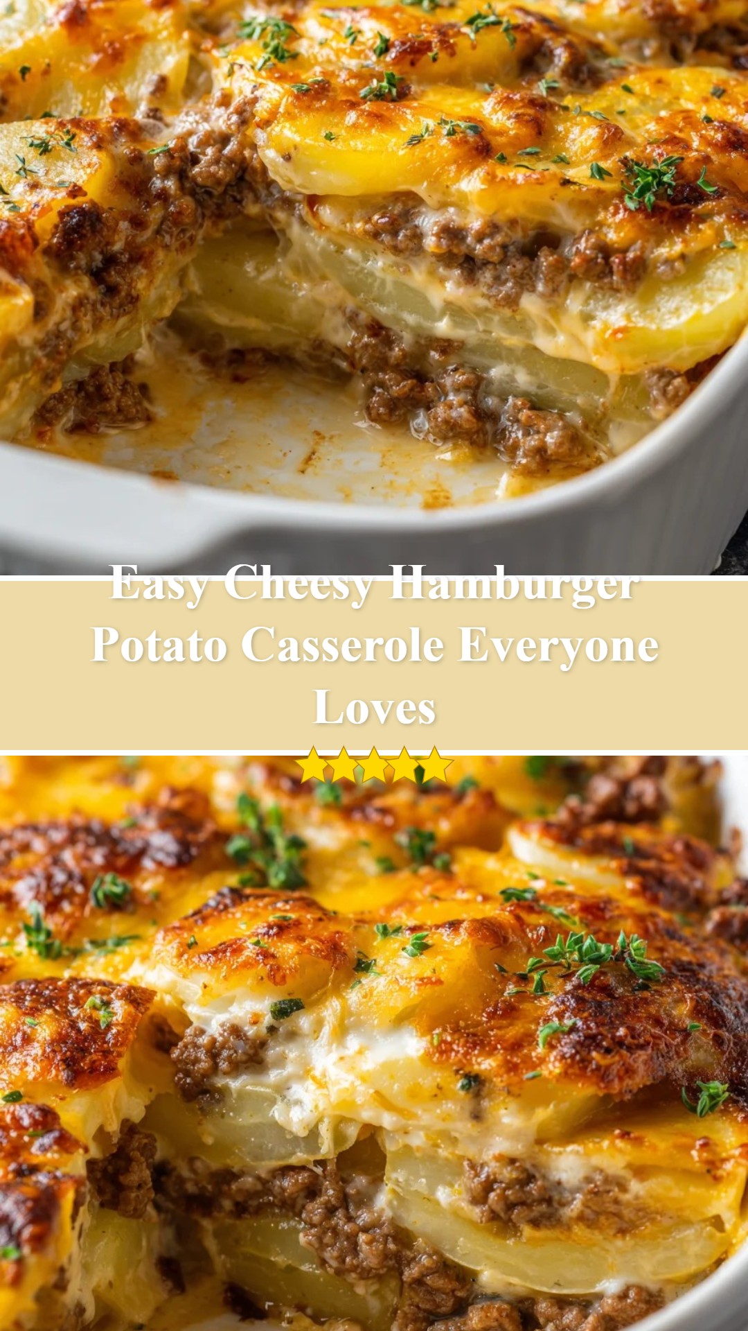 Cheesy Hamburger Potato Casserole