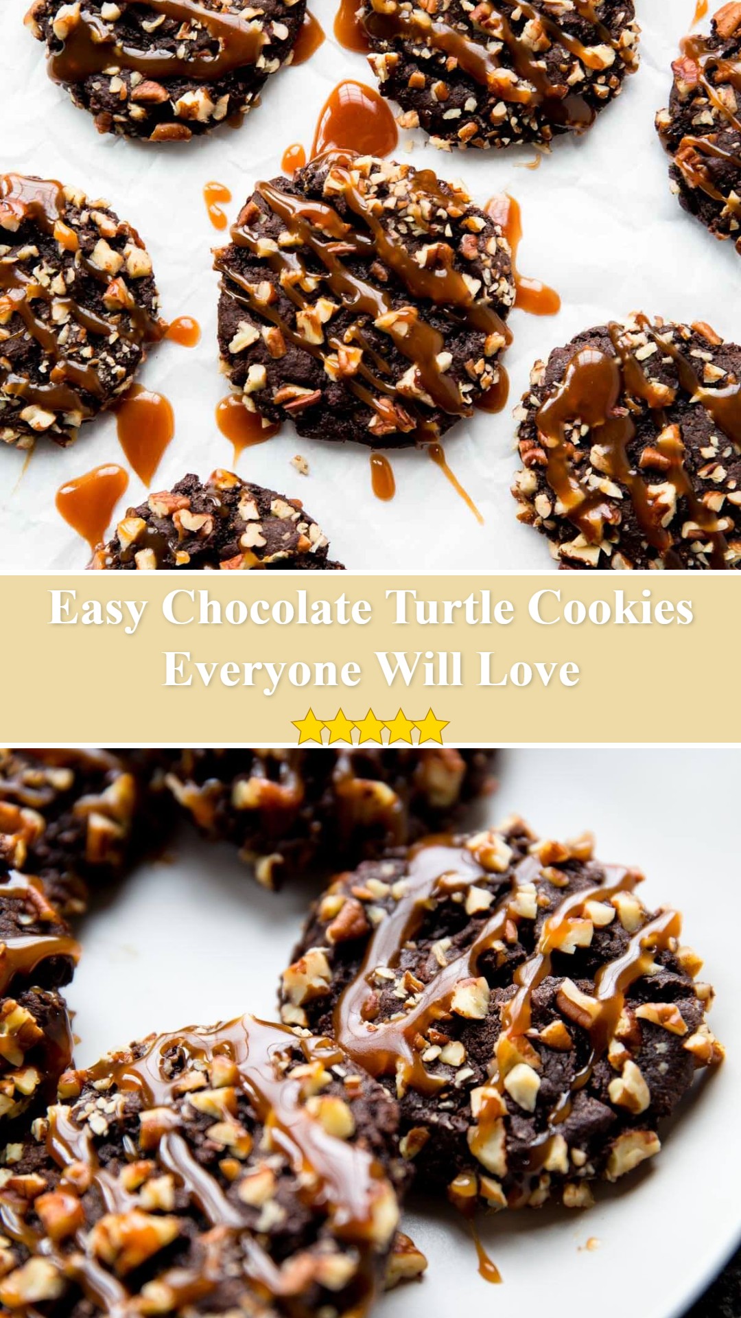 Chocolate Turtle Cookies