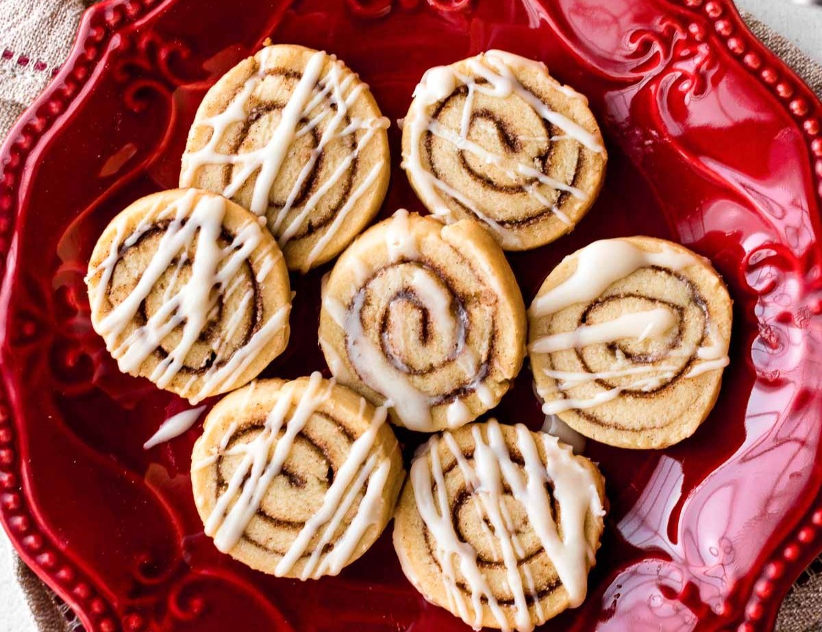 Cinnamon Roll Cookies top view