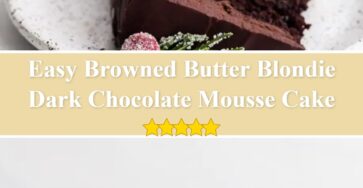 Dark Chocolate Mousse Cake - Browned Butter Blondie