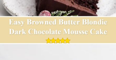 Dark Chocolate Mousse Cake - Browned Butter Blondie