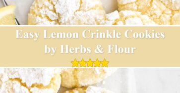 Lemon Crinkle Cookies - Herbs & Flour