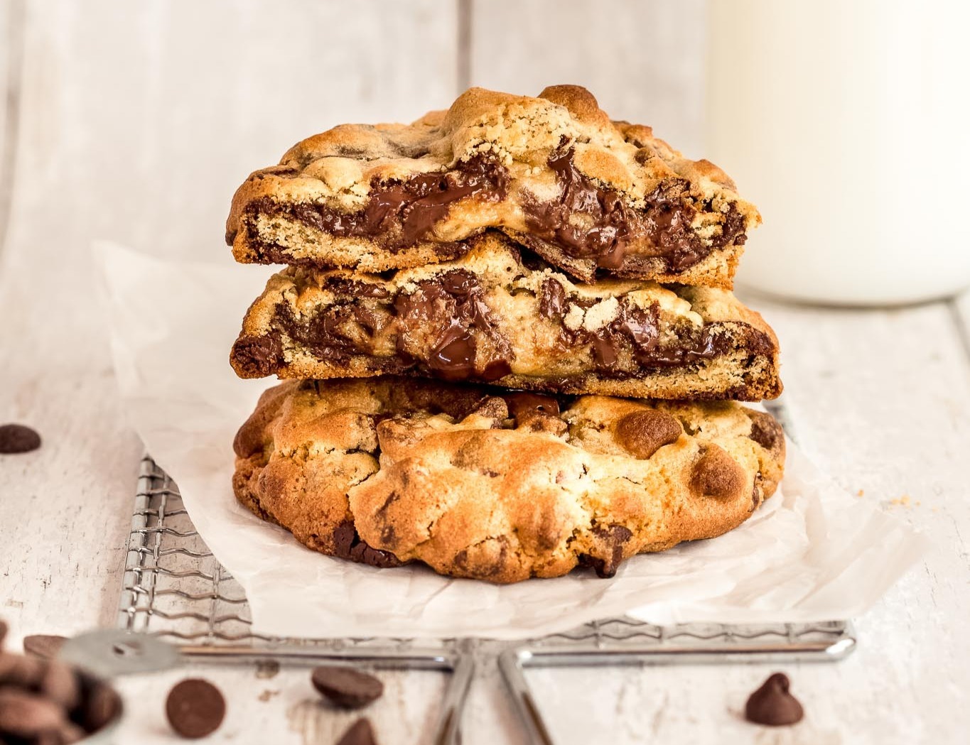 Levain-Inspired Two-Chip Chocolate Chip Cookies suggested serving